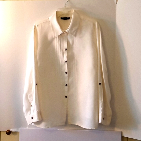 Style & Co. Tops - Style & Co. Women's Long Sleeve Shirt - Size (22W) - 100% Linen - Ivory